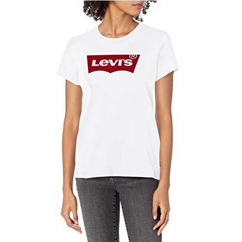Levi's李维斯 女士logo 全棉 圆领 短袖T恤，原价$26.50，现仅售$9.80