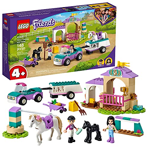 LEGO Friends Horse Training and Trailer 41441 Building Kit Friends Stephanie and Emma and 2 Animals; New 2021 (148 Pieces), List Price is $29.99, Now Only $23.99