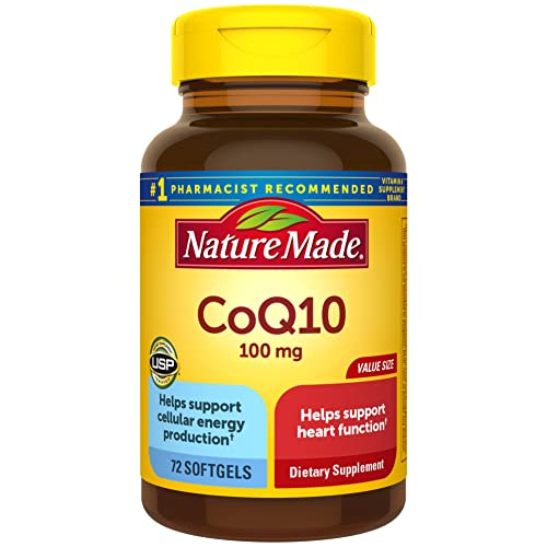 Nature Made CoQ10 100 mg, Dietary Supplements for Heart Health and Cellular Energy Production, 72 Softgels, 72 Day Supply, List Price is $36.99, Now Only $11.40