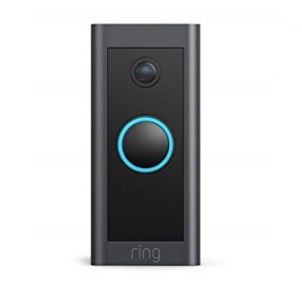 Ring Video Doorbell Wired – Convenient, essential features in a compact design, pair with Ring Chime to hear audio alerts in your home (existing doorbell wiring required) - 2021 release, Only $39.99