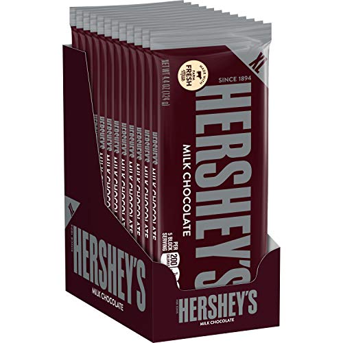 Hershey's牛奶巧克力，4.4 oz/块，共12块，现仅售$18.74