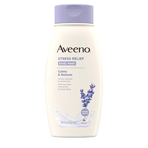 Aveeno Stress Relief Body Wash Calms & Relaxes with Lavender, chamomile & ylang ylang Lavender Scented 18 fl. Oz, List Price is $8.49, Now Only $6.18