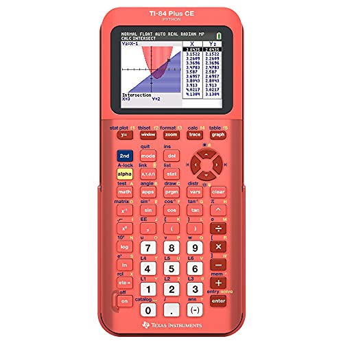 TI-84 Plus CE Python Color Graphing Calculator, Positive Coral-ation, List Price is $129, Now Only $100.82
