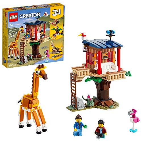 LEGO Creator 3in1 Safari Wildlife Tree House 31116 Building Kit Featuring a House Toy, Biplane Toy and Catamaran Toy; Best Building Sets for Kids Who Love Imaginative Play,  397 Pieces Only $24