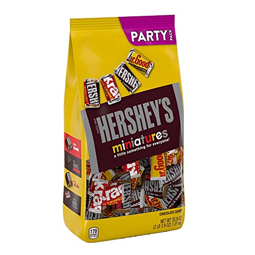 HERSHEY'S Miniatures Assorted Chocolate Candy, Holiday, 35.9 oz Bulk Party Bag, Now Only $8.53