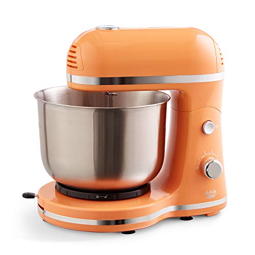 Delish by Dash Compact Stand Mixer, 3.5 Quart with Beaters & Dough Hooks Included - Orange, List Price is $79.99, Now Only $32.26