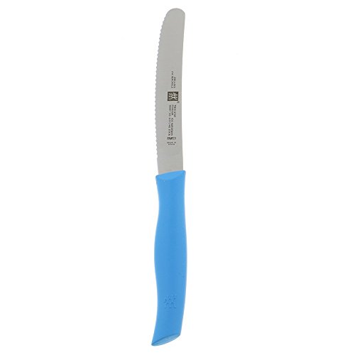 ZWILLING Twin Grip Serrated Utility Knife, 4.5-inch, Blue, List Price is $12.5, Now Only $5.99, You Save $6.51 (52%)