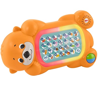 Fisher-Price Linkimals A to Z Otter - Interactive Educational Toy with Music & Lights for Baby Ages 9 Months & Up, Multicolor, only $7.33