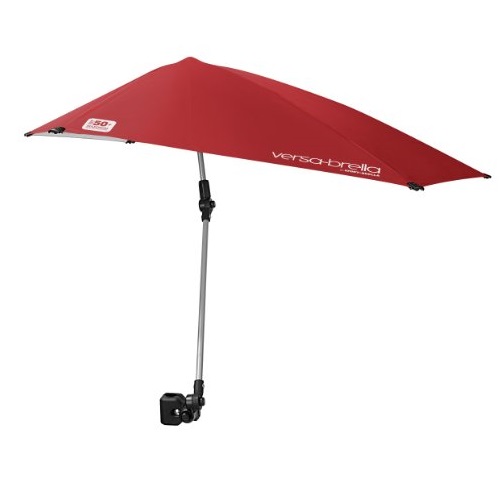 Sport-Brella Versa-Brella 4-Way Swiveling Sun Umbrella (Firebrick Red, Regular, List Price is $19.99, Now Only $9.91