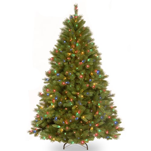 现在正好囤明年的圣诞树！National Tree Company带多色串圣诞树，高7.5 英尺，绿色，现仅售$189.89 （59% off）