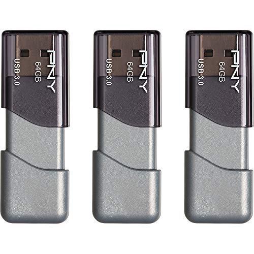 PNY 64GB Turbo Attaché 3 USB 3.0 Flash Drive 3-Pack, List Price is $25.99, Now Only $18.99, You Save $7.00 (27%)