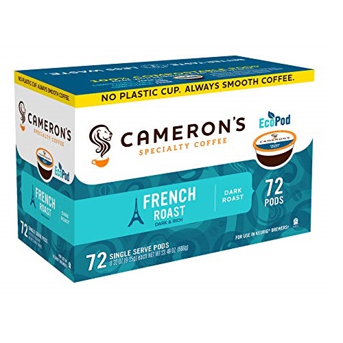 Cameron's Coffee Single Serve Pods, French Roast, 72 Count (Pack of 1),  Only $21.49