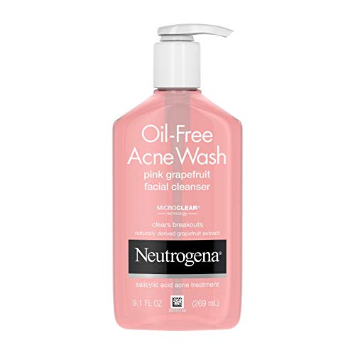 Neutrogena Oil-Free Salicylic Acid Pink Grapefruit Pore Cleansing Acne Wash and Facial Cleanser with Vitamin C, 9.1 fl. oz,   $8.25