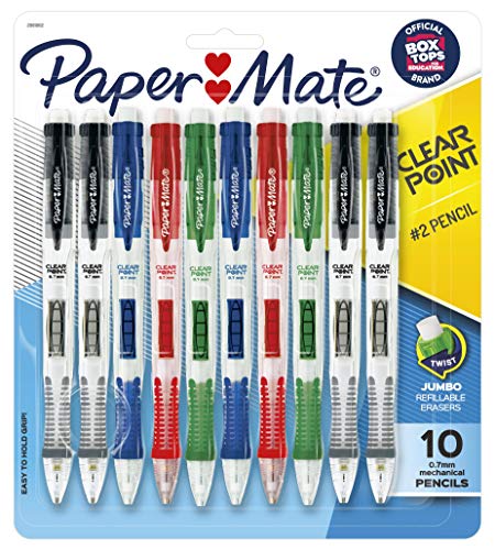 Paper Mate Clearpoint Mechanical Pencil, 0.7 mm, Assorted, Refillable, 10-pack, List Price is $18.97, Now Only $6.47