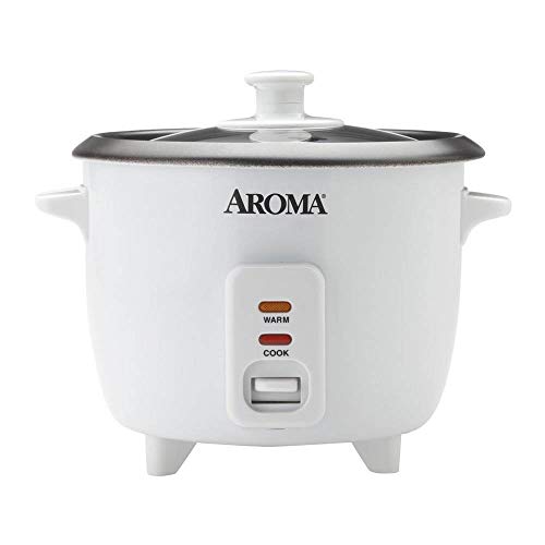 Aroma Housewares Aroma 6-cup (cooked) 1.5 Qt. One Touch Rice Cooker, White (ARC-363NG), 6 cup cooked/ 3 cup uncook/ 1.5 Qt., List Price is $19.99, Now Only $17.63