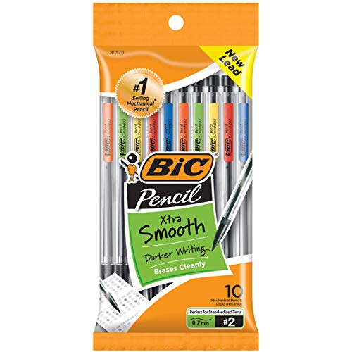 BIC Xtra-Life Mechanical Pencil, Clear Barrel, Medium Point (0.7mm), 10-Count, Packaging May Vary, List Price is $6.15, Now Only $2, You Save $4.15 (67%)