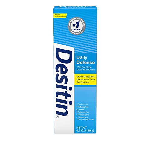 Desitin Daily Defense Baby Diaper Rash Cream with Zinc Oxide to Treat, Relieve & Prevent diaper rash, Hypoallergenic, Dye-, Phthalate- & Paraben-Free, 4.8 oz, Now Only $5.70
