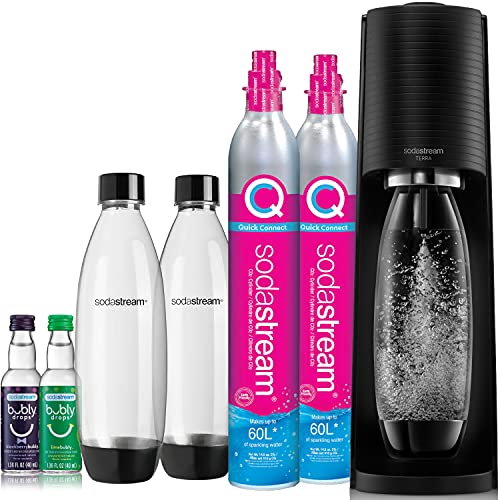 SodaStream Terra Sparkling Water Maker Bundle (White), with CO2, DWS Bottles, and Bubly Drops Flavors, List Price is $159.95, Now Only $113.85, You Save $46.10 (29%)