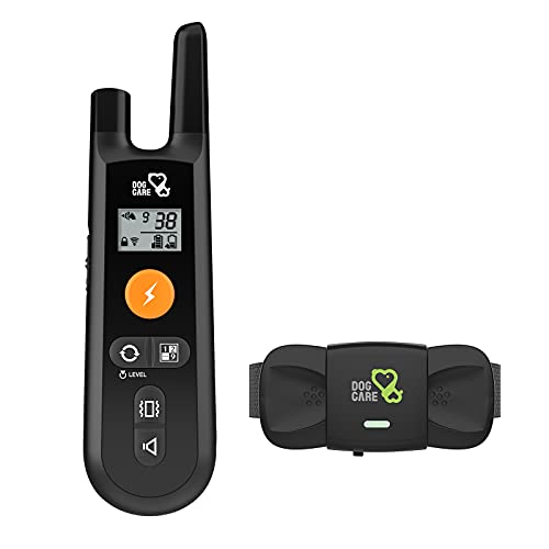 Rechargeable Dog Shock Collar with Beep, Vibration and Shock Training Modes, Rainproof, Long Remote Range, Adjustable Shock Levels with Remote