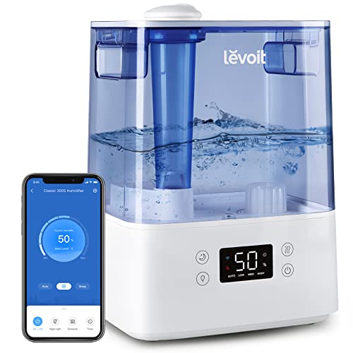 LEVOIT Humidifiers for Bedroom Large Room Home, Smart Wifi Alexa Control, 6L Top Fill Cool Mist for Baby and Plants, Ultrasonic, Essential Oil Diffuser, Customized Humidity, Night Light  Only $71.99