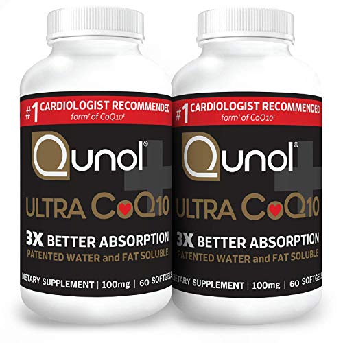Qunol Ultra CoQ10 100mg 3X Better Absorption Patented Water and Fat Soluble Natural Supplement Form Coenzyme Q10 Antioxidant for Heart Health Packs Softgels, 120 Count,  Now Only $22.50