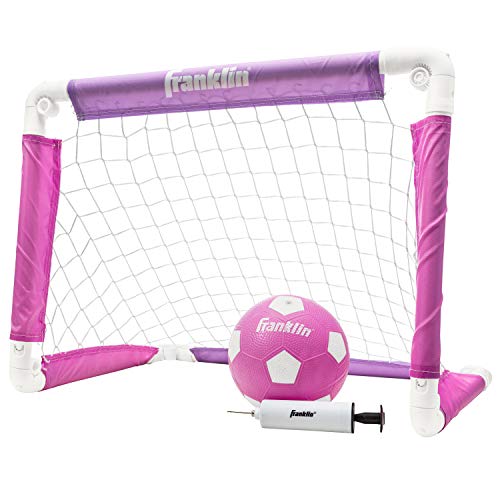 Franklin Sports Kids Soccer Goal with Ball and Pump – 24inch x 16inch Folding Goal – Great for Backyard or Indoor Play – Pink/Purple, List Price is $24.99, Now Only $18.04, You Save $6.95 (28%)