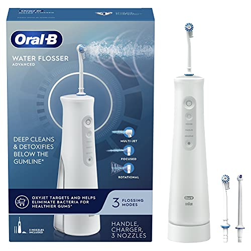 Oral-B Water Flosser Advanced, Cordless Portable Oral Irrigator Handle with 3 Nozzles, List Price is $99.99, Now Only $66.99, You Save $33.00 (33%)