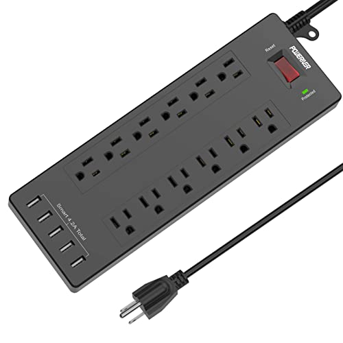 35%OFF POWERIVER 12 Outlet Power Strip with 5 USB for 12.96 Via Code & Coupon From Amazon