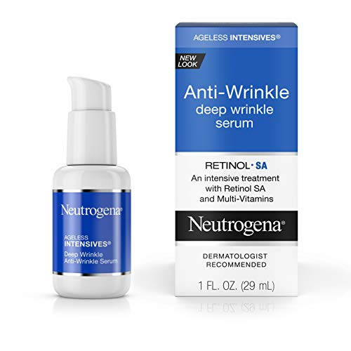 Neutrogena Ageless Intensives Anti-Wrinkle Retinol Serum, Deep Wrinkle Daily Serum with Retinol SA, Vitamin E, and Vitamin A, Anti-Wrinkle Serum Treatment, 1 fl. oz,  Only $11.87