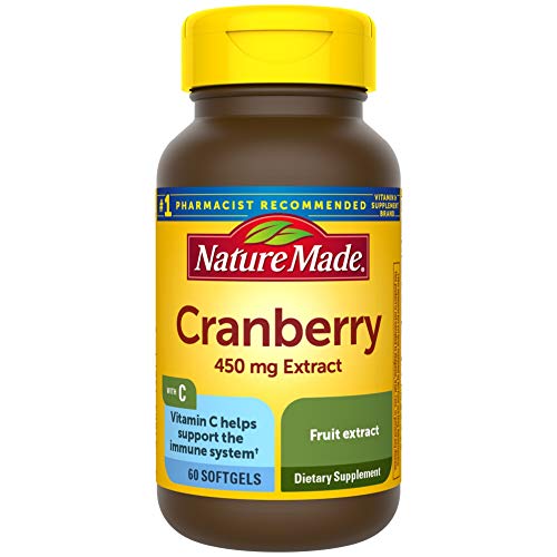Nature Made Super Strength, Cranberry ( 450 mg Extracr) with Vitamin C, 60 Softgels, only $6.44, free shipping after clipping coupon and using SS