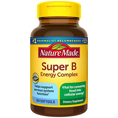 Nature Made Super B Energy Complex, Dietary Supplement for Nervous System Support, 160 Softgels, 160 Day Supply, Now Only $16.57