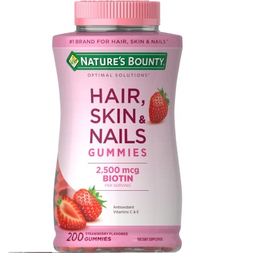 Nature's Bounty Vitamin Biotin Optimal Solutions Hair, Skin and Nails Gummies, 200 Count, List Price is $21.79, Now Only  $9.38