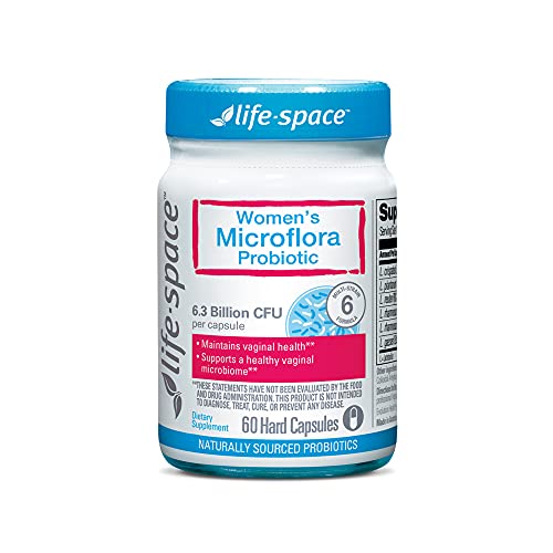 Life-Space Probiotic for Women - Supports Vaginal Health, Microflora and pH for BV and Yeast and Urinary Health - 6.3 Billion CFU - 60 Capsules