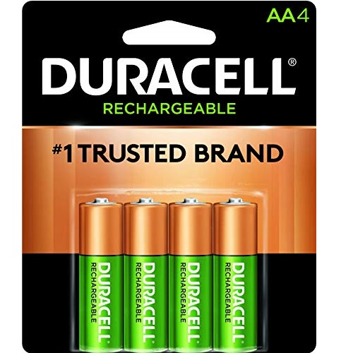 Duracell 金霸王 可充电 AA电池4节装，原价$16.19，现点击coupon后仅售$6.55，免运费！