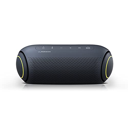 LG XBOOM Go Speaker PL5 Portable Wireless Bluetooth, Dual Action Bass, Sound by Meridian, Water-Resistant, Sound Boost EQ, 18 Hour Battery Life, LED Lighting - Black,  Only $58.70
