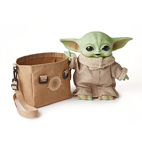 Star Wars The Child Plush Toy, 11-in Yoda Baby Figure from The Mandalorian, Collectible Stuffed Character with Carrying Satchel for Movie Fans Ages 3 and Older, Only $14.99