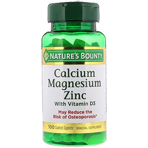 Calcium Magnesium & Zinc by Nature's Bounty, Immune Support and Supporting Bone Health, 100 Caplets, List Price is $5.49, Now Only $3.24, You Save $2.25 (41%)
