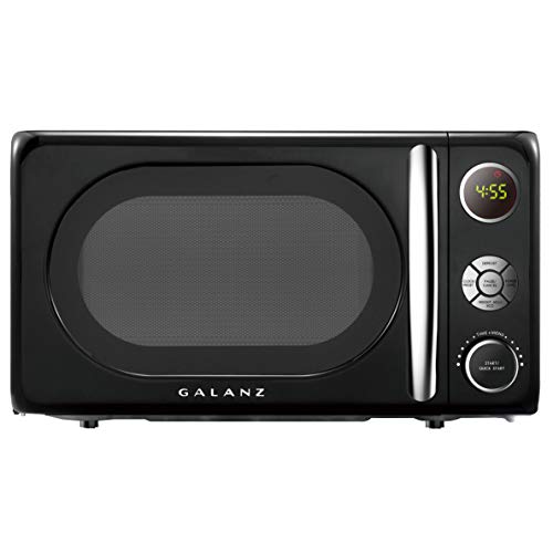 Galanz GLCMKA07BKR-07 Microwave Oven, LED Lighting, Pull Handle Design, Child Lock, Retro Black, 0.7 cu ft, List Price is $89.99, Now Only $49, You Save $40.99 (46%)
