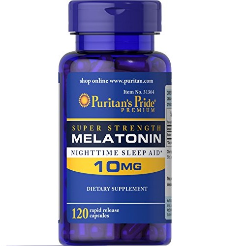 Rapid Release Melatonin 10Mg, Supports Sound Sleep, 120 Count by Puritan's Pride, List Price is $12.99, Now Only $4.05