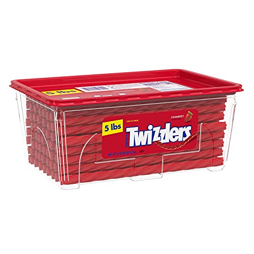TWIZZLERS Twists Strawberry Flavored Chewy Candy, Valentine's Day, 80 oz Container, Now Only $7.78