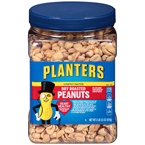 Planters Lightly Salted Dry Roasted Peanuts (6 ct Pack, 2.2 lb Containers), List Price is $37.23, Now Only $24.19