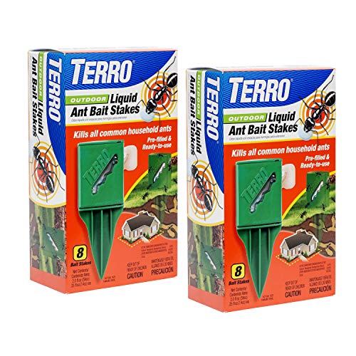 TERRO T1812SR Outdoor Liquid Ant Bait Stakes-2 Pack, Clear, List Price is $16.99, Now Only $9.98