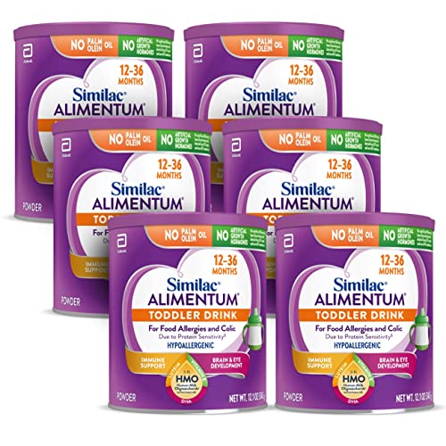 Similac Alimentum First & Only Hypoallergenic Toddler Drink with 2'-FL HMO for Food Allergies and Colic Due to Protein Sensitivity, Easy to Digest, Powder, 12.1 Oz, 6 Count, Now Only $132.99