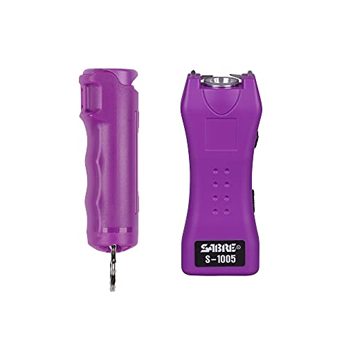 SABRE Self Defense Kit With Pepper Spray And Stun Gun Flashlight, 25 Bursts of Max Police Strength OC Spray, 10-Foot Range, Painful 1.60 µC Charge, 120 Lumens, Rechargeable,  Only $19.83