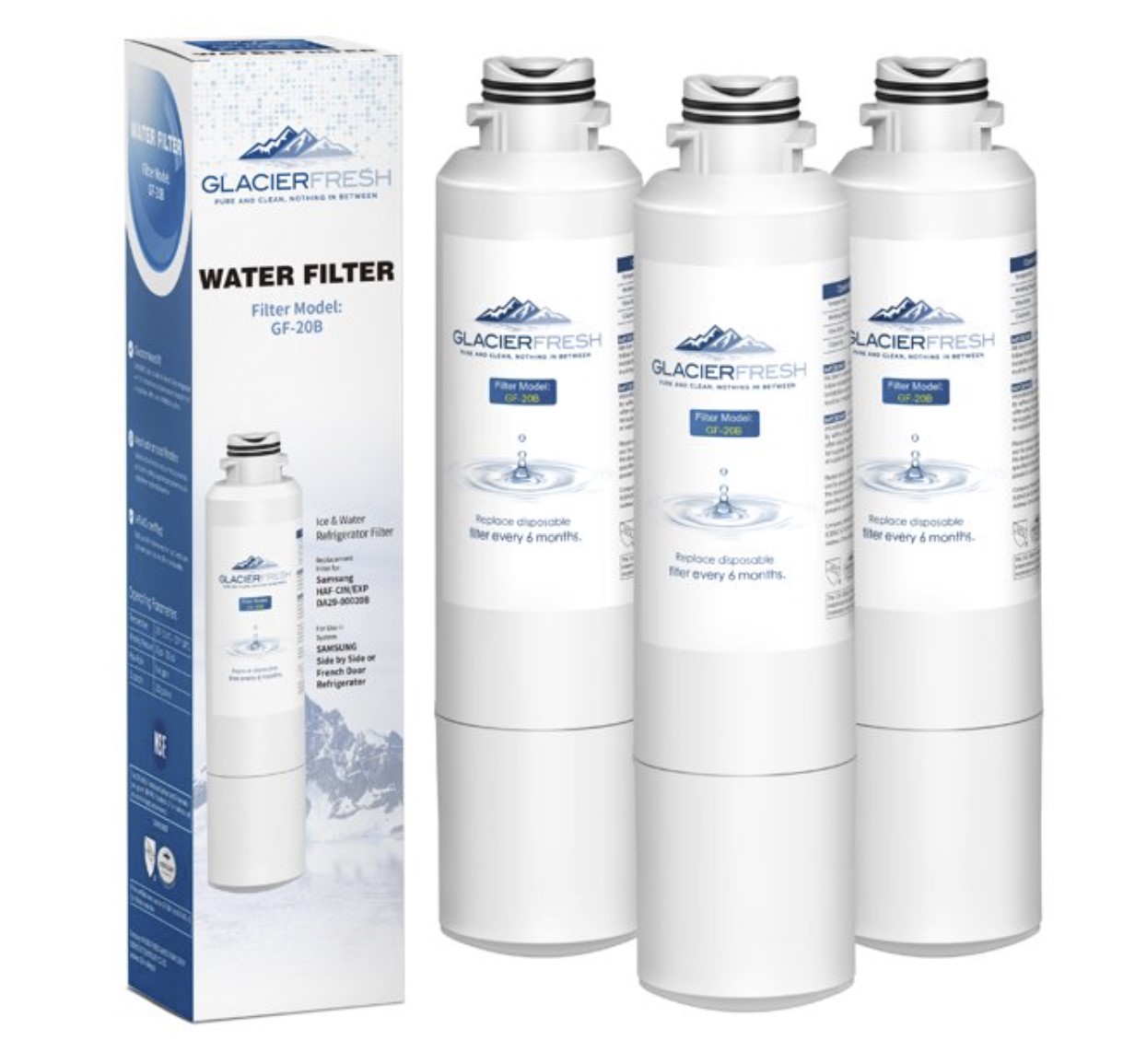 Walmart: GLACIER FRESH Replacement Water Filter for DA29-00020B, HAF-Cin/Exp, RF4267HARS, 3 Pack $22.09 Was $44.19