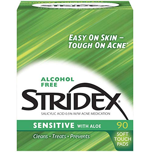 Stridex Medicated Acne Pads, Sensitive, 90-count, (Pack of 3), List Price is $17.97, Now Only $9.39