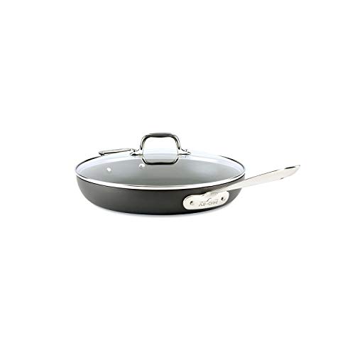 All-Clad HA1 Hard Anodized Nonstick Frying Pan with Lid, 12 Inch Pan Cookware, Medium Grey -, List Price is $99.95, Now Only $59.23, You Save $40.72 (41%)