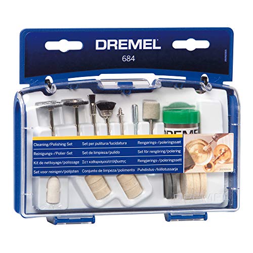 Dremel 684-01 20-Piece Cleaning & Polishing Rotary Tool Accessory Kit with Case - Includes Buffing Wheels, Polishing Bits, and Polishing Compound, List Price is $19.12, Now Only $8.97