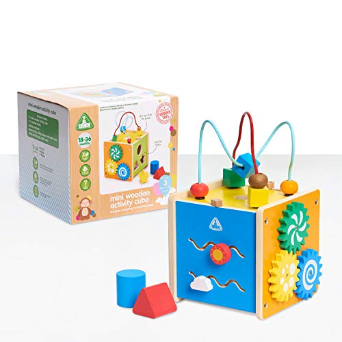 Early Learning Centre Mini Wooden Activity Cube, Fine Motor Skills, Hand Eye Coordination, Problem Solving, Toys for Ages 18-36 Months, Amazon Exclusive, by Just Play,Only $6.47