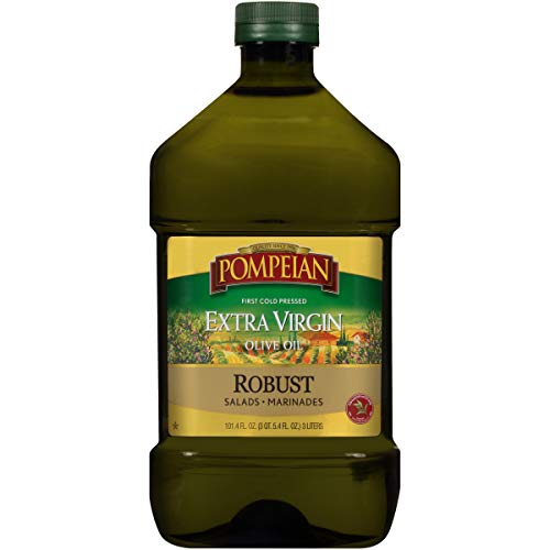 Pompeian Robust Extra Virgin Olive Oil, First Cold Pressed, Full-Bodied Flavor, Perfect for Salad Dressings & Marinades, 101 FL. OZ., Now Only $19.76